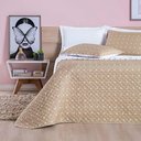 Ver imagem 1 de Kit Cobre Leito Celine Casal Queen Dupla Face Micropercal 200 Fios 03 Peças - Cáqui