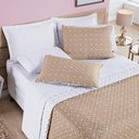 Ver imagem 3 de Kit Cobre Leito Celine Casal Queen Dupla Face Micropercal 200 Fios 03 Peças - Cáqui