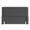 Ver mais imagens de Cabeceira e Calçadeira Báu Casal Padrão Atena 140cm Capitonê Suede Cinza - Desk Design