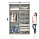 Ver imagem 4 de Guarda Roupa Modulado 2 Portas de Correr Bellagio Casa 812