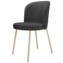 Ver imagem 6 de Kit 2 Cadeiras Sala de Jantar Estofada Gavi Arena L02 Linho Cinza Escuro - Lyam Decor