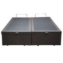 Ver imagem 2 de Cama Box Baú Queen Size Bipartido Corino Marrom 42x158x198