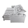 Sofá Retrátil e Reclinável 2,40m 4 Lugares Pillow com 18cm Fibra Siliconada Veneza - Movenzo Estofad - 13