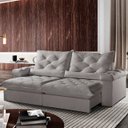 Ver imagem 5 de Sofá Retrátil e Reclinável 2,40m 4 Lugares Pillow com 18cm Fibra Siliconada Veneza - Movenzo Estofad