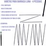 Conjunto de Varetas para Barraca Luna 4 Pessoas Mor - 2