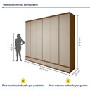 Ver imagem 3 de Guarda-roupa Casal 6 Portas 9 Gavetas Urbano