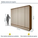 Ver imagem 3 de Guarda Roupa Casal 6 Portas com 9 Gavetas 100% MDF Urbano