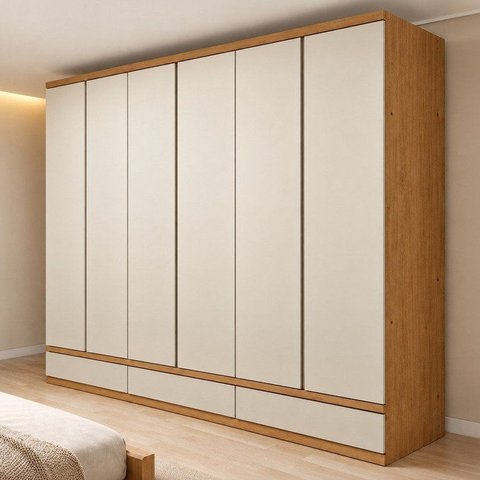 Guarda Roupa Casal 6 Portas com 9 Gavetas 100% MDF Urbano