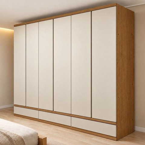 Guarda Roupa Casal 6 Portas com 9 Gavetas 100% MDF Urbano