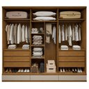 Ver imagem 4 de Guarda-roupa Casal 6 Portas 9 Gavetas Urbano
