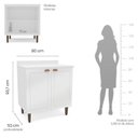 Ver imagem 3 de Conjunto Lavanderia 3 Peças Pérola Yescasa Branco