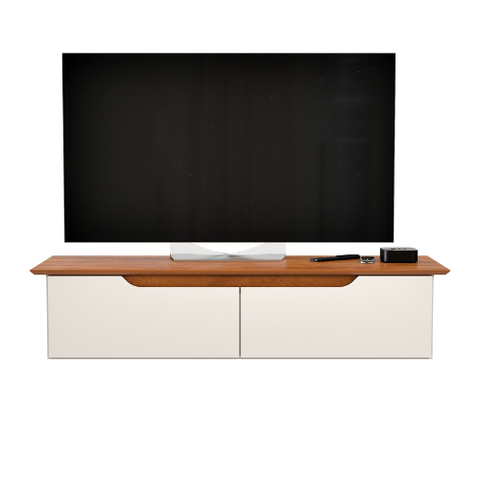 Rack Suspenso para Sala Quarto Home Estante Parede Bancada Prateleira Flow - Jm3 Móveis:off White/na
