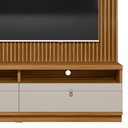 Ver mais imagens de Rack para Sala de Estar com Painel Ripado para Tv 75 Pol Orizon L05 Nature Off White - Lyam Decor