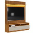 Ver imagem 1 de Rack para Sala de Estar com Painel Ripado para Tv 75 Pol Orizon L05 Nature Off White - Lyam Decor