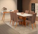 Ver imagem 1 de Mesa de jantar + 6 Cadeiras Milão tampo 160 cm terracota