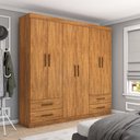 Ver imagem 1 de Guarda-Roupa Casal Dubai 6 Portas 4 Gavetas Multimóveis CR35556 Cinamomo