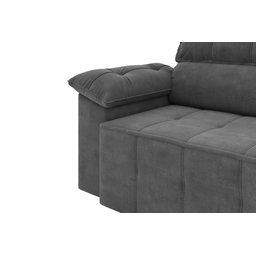 Sofá Santiago 2,20m Retrátil Reclinável Xflex Sofás Suede - 2