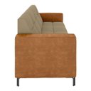 Ver imagem 6 de Sofá Living Decorativo Houston 2 Lugares 200cm Pés em Metal Veludo/ Pu Bege Escuro/ Caramelo G33 - G