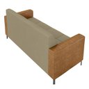 Ver imagem 7 de Sofá Living Decorativo Houston 2 Lugares 200cm Pés em Metal Veludo/ Pu Bege Escuro/ Caramelo G33 - G