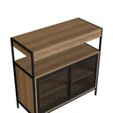 Ver imagem 5 de Gabinete de Banheiro 80cm com 2 Portas P1038 Preto/mel sem Cuba