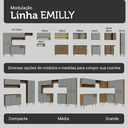 Ver mais imagens de Armário de Cozinha Completa 225cm Rustic Emilly Madesa 01