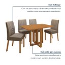Ver mais imagens de Conjunto Sala de Jantar 4 Lugares Retangular Tampo MDF Mesa Tessera com Cadeiras Pés Madeira Jade