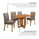 Ver mais imagens de Conjunto Sala de Jantar 4 Lugares Retangular Tampo MDF Mesa Bold com Cadeiras Pés Madeira Jade