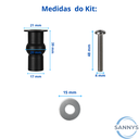 Ver imagem 2 de Kit Parafusos Assento Sanitário Incepa Celite Alta Fixação