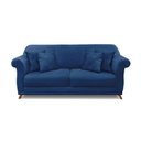 Ver imagem 3 de Sofá 3 Lugares Pé de Madeira Julieta 220 Cm Suede S04 - D'Rossi Cor Azul Marinho