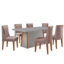 Ver imagem 2 de Mesa de Jantar Diane 180cm Tampo Mdf Vidro com 6 Cadeiras Isadora Moderna Mobília