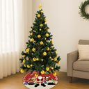 Ver imagem 2 de Saia Tapete Base Árvore de Natal Modelo 8 Decoração Papai Noel Enfeite Natalino Luxo Luvinco