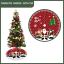 Ver imagem 6 de Saia Tapete Base Árvore de Natal Modelo 8 Decoração Papai Noel Enfeite Natalino Luxo Luvinco