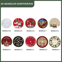 Ver imagem 5 de Saia Tapete Base Árvore de Natal Modelo 8 Decoração Papai Noel Enfeite Natalino Luxo Luvinco