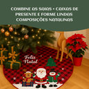 Ver mais imagens de Saia Tapete Base Árvore de Natal Modelo 8 Decoração Papai Noel Enfeite Natalino Luxo Luvinco
