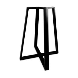 Base de Mesa Gizé Tampos Pedra Vidro Madeira de 1m Preto - 1
