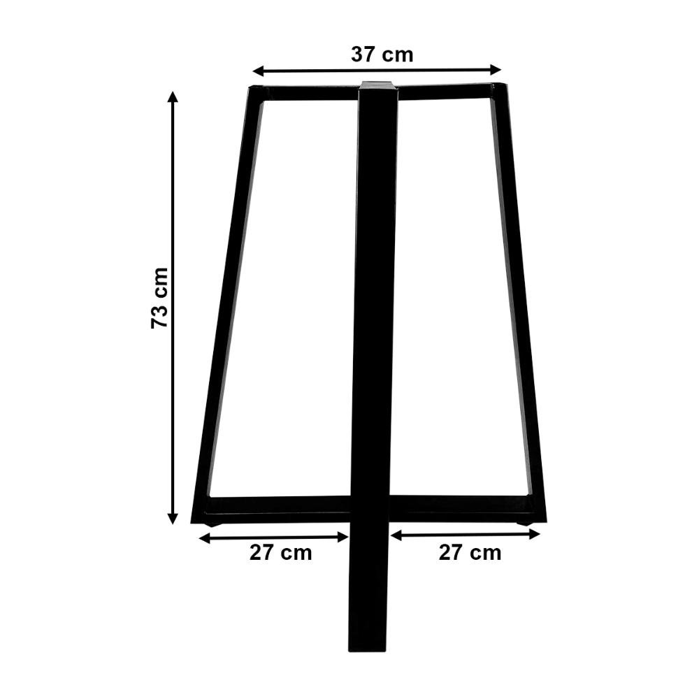 Base de Mesa Gizé Tampos Pedra Vidro Madeira de 1m Preto - 4