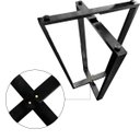Ver imagem 7 de Base de Mesa Gizé Tampos Pedra Vidro Madeira de 1m Preto