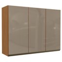 Ver imagem 2 de Armario Aereo 3p Vidro 120 Cm Mdp Maxxi G767 Canela Kappesberg Canela