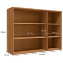 Ver imagem 3 de Armario Aereo 3p Vidro 120 Cm Mdp Maxxi G767 Canela Kappesberg Canela