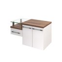 Ver imagem 1 de Gabinete Armario para Banheiro Legno 830 (somente Balcao) Branco Chess C-nogal