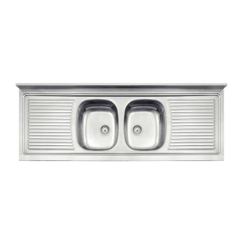Pia de Apoio Tramontina 2c 34 em Aço 160 X 60 Cm Perfecta