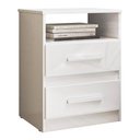Ver imagem 3 de Kit 2 Mesas de Cabeceira Apolo 2 Gavetas Flex Branco - Moval