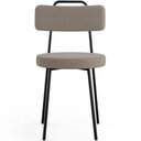 Ver imagem 6 de Kit 06 Cadeiras Decorativas Estofada Para Sala De Jantar Barcelona L02 Bouclê Bege - Lyam Decor