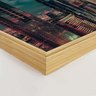 Tela com Moldura Slim Cidade Iluminada 60x130cm MADEIRA CLARA - 4