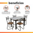 Ver mais imagens de Conjunto de Mesa Sala de Jantar Tampo Granito 4 Cadeiras Atlanta