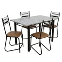 Ver imagem 1 de Conjunto de Mesa Sala de Jantar Tampo Granito 4 Cadeiras Atlanta