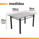 Ver imagem 3 de Conjunto de Mesa Sala de Jantar Tampo Granito 4 Cadeiras Atlanta
