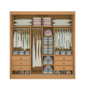 Ver imagem 3 de Guarda Roupa Mdf Ripado Cancun 2 Portas Cinamomo Off White