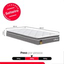 Ver imagem 3 de Colchão Solteiro Life D33 Pillow Top Cinza 17x88x188cm- e-Shop Casa