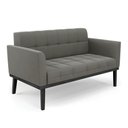 Ver imagem 1 de Sofá Namoradeira 2 Lugares Base de Madeira Preto Elisa Suede Grafite D03 - D'Rossi